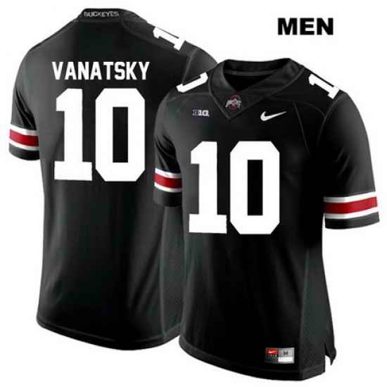 Daniel Vanatsky Stitched Ohio State Buckeyes White Font Authentic Mens Nike  10 Black College Football Jersey Jersey